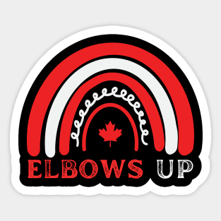 Elbows-Up Sticker